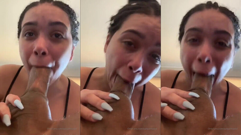 Aaliyah Hadid Gives Sloppy Head