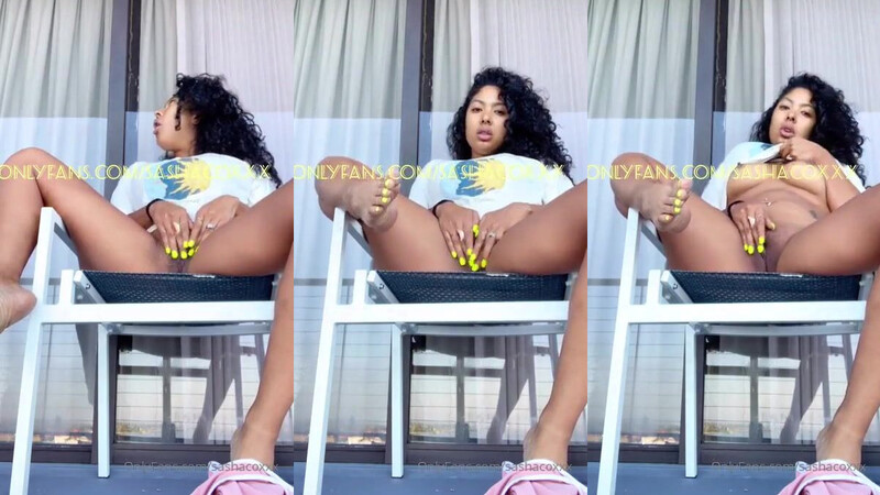 Sasha Coxx Squirts On The Balcony